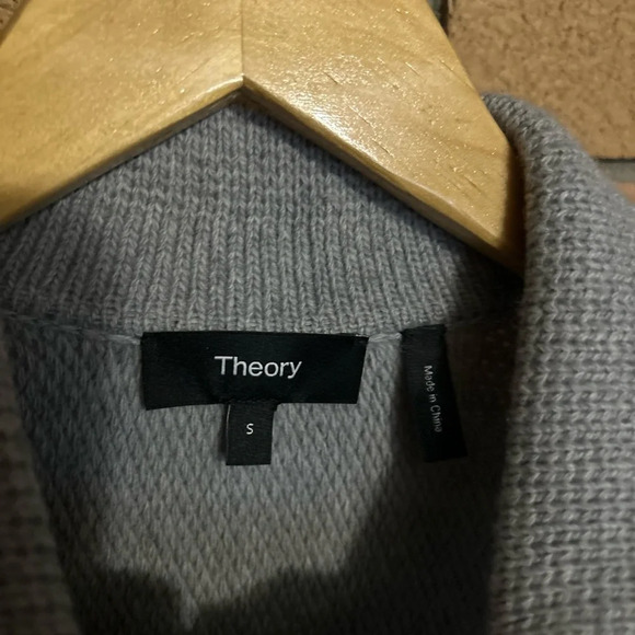 Babydoll Polo Dress in Felted Wool-Cashmere Gray Light Heathered Gray Size Small - Picture 4 of 8